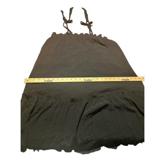 Perch Blu Pepper Ruffled Tiered Black Maxi SunDress Plus 1X - Picture 7 of 10